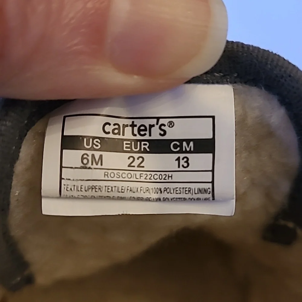Carter's Unisex Rosco Sherpa Lined Sneaker 6 toddler